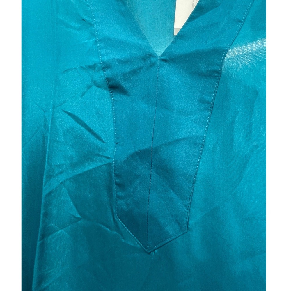 Ocean+Main Kaftan Dress 2X Teal - Picture 4 of 6